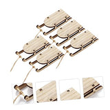 VOSAREA 5pcs Sled Unfinished Wood Rnaments Christmas Sleigh Cutouts Christmas Tree Hanging Ornament Tabletop Wood Sleigh Miniature Sleigh Christmas VOSAREA