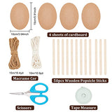 FREEBLOSS 2 Set DIY Woven Basket Kit Macrame Cord Basket Weaving Kit Basket Making Supplies, Suitable for Arts and Crafts Projects and Easter Basket FREEBLOSS