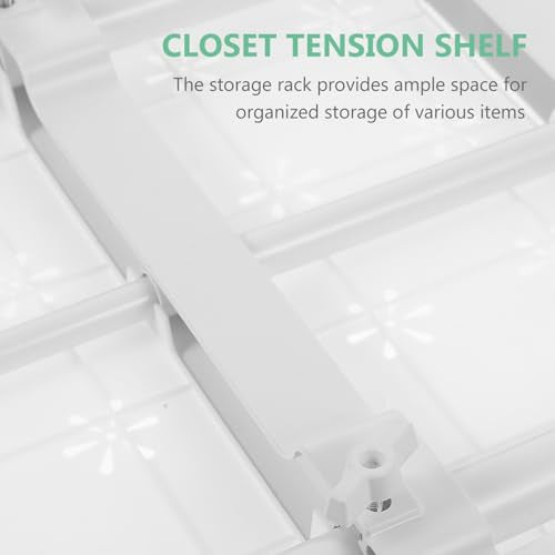 Alipis Expandable Closet Tension Shelf Rod Adjustable Metal Storage Rack Cabinet Organizer DIY Divider Separator Shelves for Wardrobe Cupboard Alipis