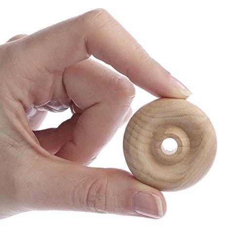 Unfinished Wood Wheels by Factory Direct Craft - Pack of 54 Mini Wooden Wheels for Crafts Toys Cars Trains (Size: 1-1/2 inch Diameter) Factory Direct Craft