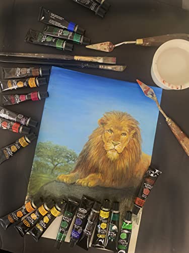 RoseArt Premium 36ct Acrylic Paint Set in Wooden Case -Complete Acrylic Artist Set for Canvas, Wood, Ceramic and Fabrics – Painting Supplies for RoseArt