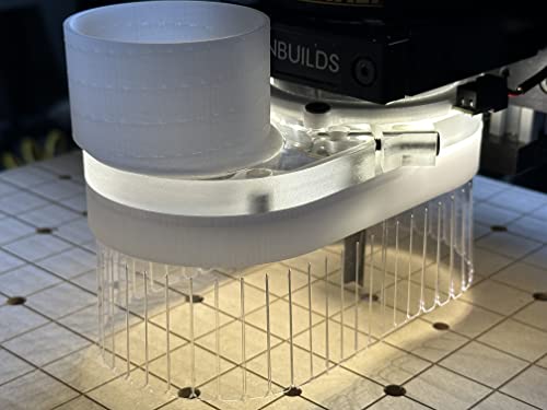Clear Dust boot/shoe for Onefinity CNC milling machine + LED light ring - 65mm router body diameter - 2-1/4" Shop vac or 2-1/2 vacuum flex hose Generic