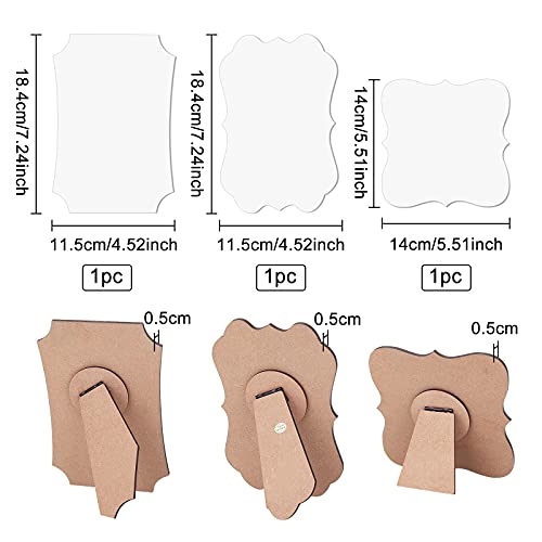 FINGERINSPIRE 3 Pcs Blank Sublimation Photo Frame Heat Transfer Blank Photo Frame MDF Frame Sublimation Blank Photo Frame Wooden Sublimation Photo FINGERINSPIRE