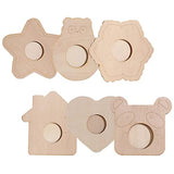 DECHOUS 30 Pcs Wooden Blank Photo Frame Star Picture Frame Diy Blank Wooden Frame Painting Craft Kit Blank Wood Picture Frame Unfinished Picture DECHOUS