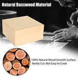 CertBuy 8 Pack Basswood Carving Blocks 4x4x2 Inch, Large Basswood Blocks for Carving and Crafts, Unfinished Wood Blocks for Crafts, Wood Blanks DIY CertBuy