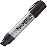 Sharpie Pro Magnum Professional Permanent Marker, Oversized Chisel Tip, Black Ink, Pack of 4 SHARPIE