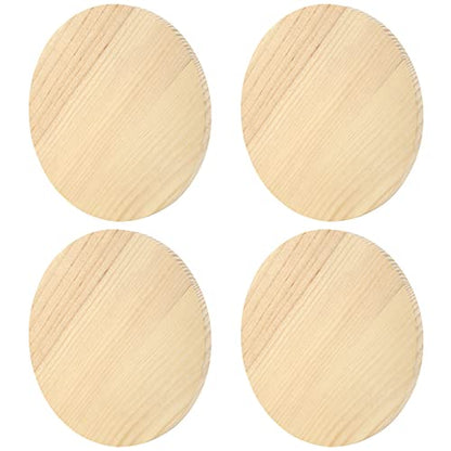 SINJEUN 2 Pack 12 Inches Round Wood Plaque, 3/4 Inch Thick Blank Wooden Hanging Sign, Unfinished Wood Boards with Hanging Hole for DIY Crafts