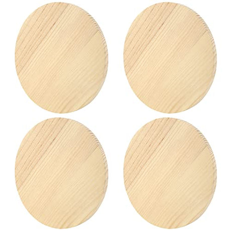 SINJEUN 2 Pack 12 Inches Round Wood Plaque, 3/4 Inch Thick Blank Wooden Hanging Sign, Unfinished Wood Boards with Hanging Hole for DIY Crafts SINJEUN