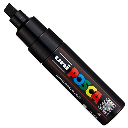 Posca - Broad Nib Paint Marker Pens Set - MOP'R, PC-17K, PC-8K - Black Ink - Pack of 3 Posca