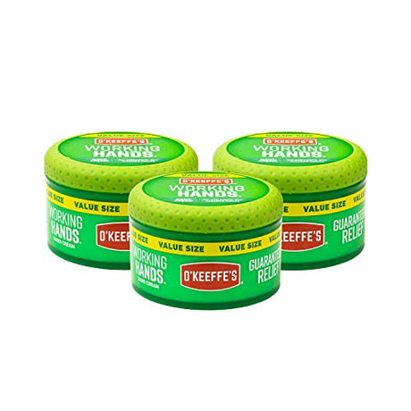 O'Keeffe's K0680001-3 Working Hands Hand Cream in Jar (3 Pack), 6.8 oz O'Keeffe's