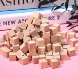 VILLCASE 400pcs Wooden Cubes Unfinished Square Blocks Small Wooden Blocks DIY Craft Blocks Blank Cubes Solid Wood Blocks VILLCASE