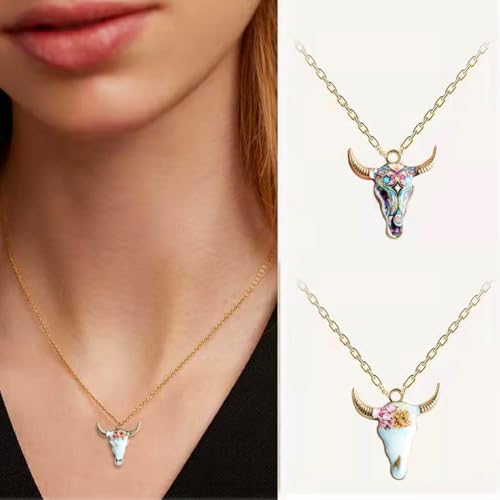 25 pcs Cowhead Gold Plated Enamel Pendants Metal Animals Charms Pendant for Earrings DIY Jewelry Making Necklace Bracelet Keychain Craft Findings SSYHQAX