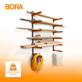 Bora Wood Organizer and Lumber Storage Metal Rack with 6-Level Wall Mount – Indoor and Outdoor Use, In Orange | PBR-001 Bora