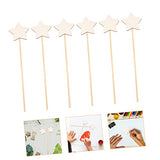 Yardwe 6Pcs Wand Unfinished Wooden Wands DIY Princess Wand kit Girls Costume Accessories Fairy Wood Wands Princess Party Decorations Fairy Sticks Yardwe