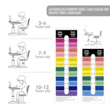 Artist hand Kids Study Desk and Chair Set Height Adjustable Children School Girl Table Large Writing Board Desk with LED Lamp Pull Out Drawer Pencil Artist hand