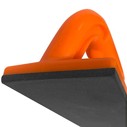 Safety Woodworking Push Block in Safety Orange Color, Ideal for Woodworkers and Use On Router Tables, Jointers and Band Saws