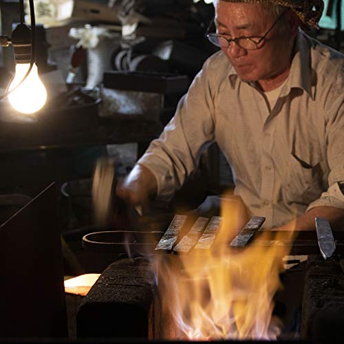 KAKURI Japanese Folding Knife 2.3", Made in JAPAN, Small Pocket Knife for Camping, Bushcraft, Outdoor, Gardening, Hand Forged Japanese White Steel KAKURI