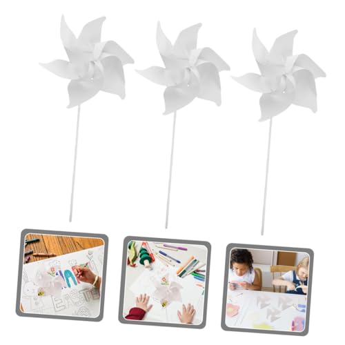 Kisangel 20pcs Handmade Windmill Toys Kids Outdoor Playset Christmas Toy Unfinished Pinwheel Colo r Your Own Wind Spinners Blank Pinwheels DIY Kisangel