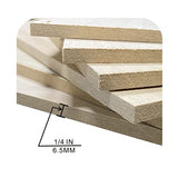 6 Pieces Veneered MDF Double Sided Paulownia Wood,MDF Core,6.4mm 1/4th Inch, 7" x11" Rectangle Slice, Unfinished Wooden Canvas Boards Signs for Cregugua