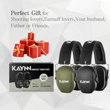 KAYNN 018 Ear Protection 2 Pack Hearing Protection for Shooting Gun Range,27dB NRR Noise Cancelling Safety Ear Muffs for Shooting KAYNN