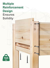 MIXC Wooden Raised Garden Bed with Legs, 48”L X 24”W, Elevated Reinforced Large Planter Box for Vegetable Flower Herb Outdoors - Beam and Column MIXC