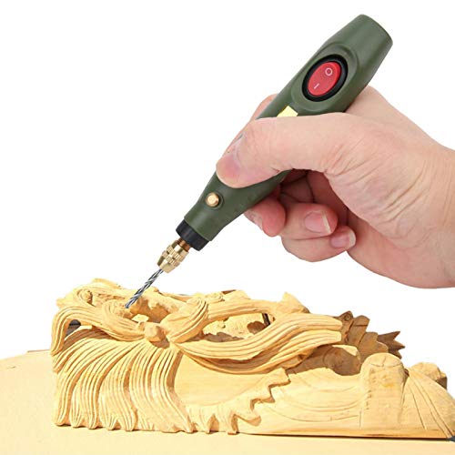 Mini Electric Drill, 18000 Rpm Grinder Engraver Rotary Carver Tool Kit, Agate Wood Carving US Plug AC 100‑240V, for Around-The-House and Crafting