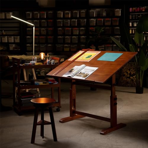 MEEDEN Extra Large Wood Drafting Table, 30" x 42" Artist Drawing Table Desk, Craft Table with Height Adjustable, Enlarge Tilting Tabletop, Art Desk MEEDEN