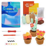 Dasonwin Crochet Kit for Beginners,Crafts for Adults,Knitting kit with Step-by-Step Video Tutorials,Complete Green Cactus Adult Crafts (B) Dasonwin