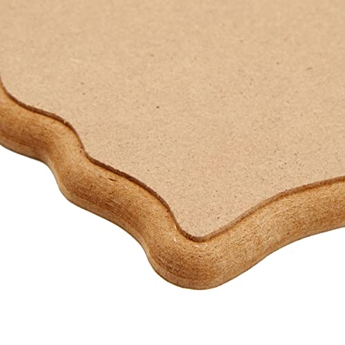 12-Pack MDF Unfinished Wood Plaques, 7.2x5 Inch Mini Boards, Rustic-Style Signs, Natural Signboards for Home Decor and DIY Projects, 6 Designs, 2 of Juvale