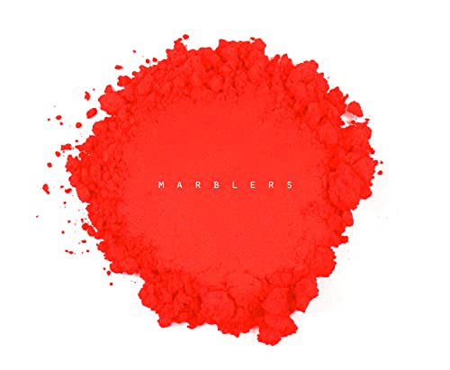 MARBLERS Mica Powder Colorant [Poppy Red] 1oz (28g) | Cosmetic | Epoxy Resin Pigment | Dye | Non-Toxic, Vegan, Cruelty-Free | Lip Gloss, Nails, Body MARBLERS