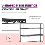 FDW 48"L×18"W×82"H Wire Shelving Unit Storage Cart Metal Shelf Rolling Utility Cart 2100Lbs Capacity with 6 Tier Casters Adjustable Layer Rack Strong FDW