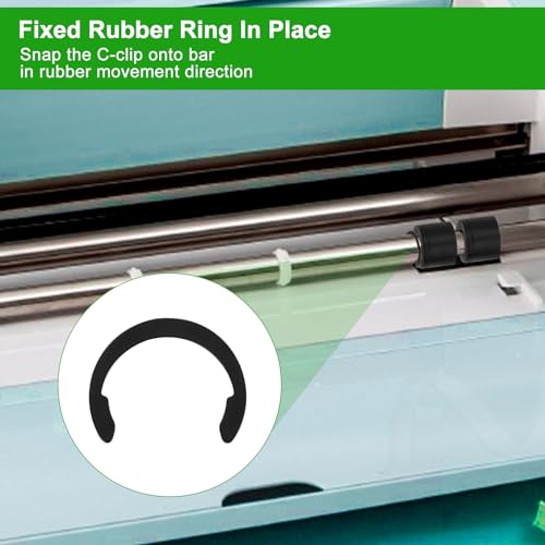 12-Pack Retaining Clip Rings Compatible with Cricut Maker Rubber Roller  Replacement Parts - Keep Rubber Roller in Place, Retention Clamps  Compatible
