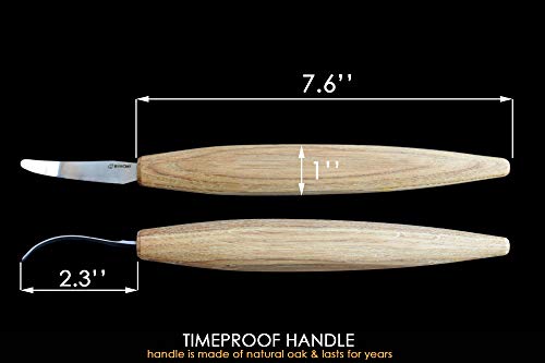 BeaverCraft Hook knife Wood Carving SK4s Long Knives Spoon Carving Tools 2.4'' Long handle 7.8'' Spoon Knife Wood Carving Tools Bowl Kuksa Carving - WoodArtSupply