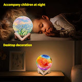 Paint Your Own Moon Lamp Kit, Valentines Gifts DIY 3D Moon Light Cool Galaxy Lamp,Toys for Teens Boys Girls, Arts & Crafts Kit Art Supplies for Kids, Weceit