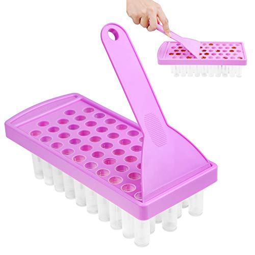 Lip Balm Crafting Kit - Lip Balm Filling Tray and Spatula - BPA Free - 50 Empty Lip Balm Tubes with Caps (Clear) - 3/16 Oz (5.5 ml) - 50 Writeable Kare & Kind