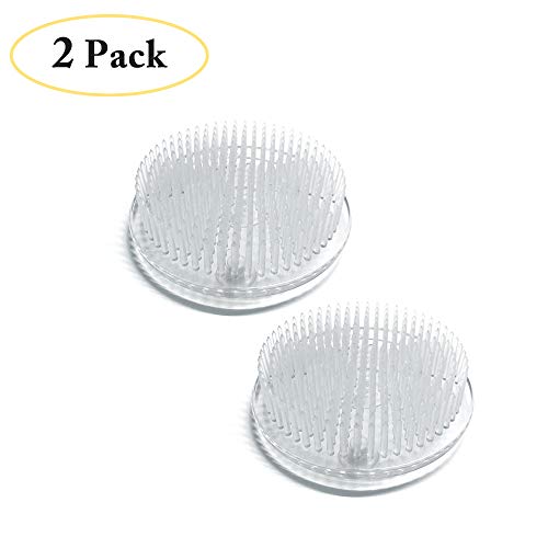 2Pcs Thicken Plastic Flower Frog 70mm/2.76" Clear Japanese Floral Frogs Round Ikebana Kenzan Flower Arrangement Pin Frog Holder Eggone