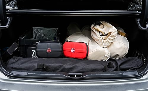 RHINO RESCUE First Aid Kit, Waterproof Portable Emergency Medical Kit for Travel, Home, Car, College Dorm, Camping, Hiking, Backpacking (Red) RHINO RESCUE