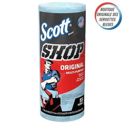 Scott Shop Towels Original (75130), Blue Shop Towels, 1 Roll/Pack, 30 Packs/Case