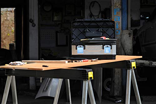 STANLEY Folding Work Bench Saw Horse Twin Pack, Heavy Duty Metal Leg with Side Latch, 1-97-475 Stanley