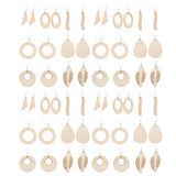 ARTIBETTER 70 Sets Unfinished Wooden Earring Pendants Blank Dangle Earrings Wood Charms Painting Wooden Earrings for DIY Crat Jewelry Making ARTIBETTER