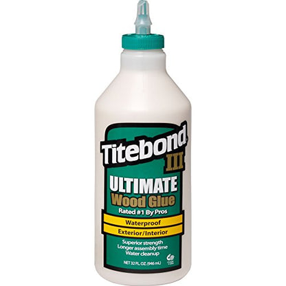 Titebond 1415 III Ultimate Wood Glue, 32-Ounce Bottle,Tan, 1 Qt - WoodArtSupply