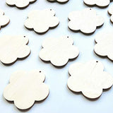 ALL SIZES BULK (12pc to 48pc choice) Unfinished Wood Laser Cutout 5 Petal Flower Dangle Earring Jewelry Blanks Shape Crafts Made in Texas Texan Wood Crafts