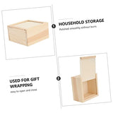 TEHAUX Jewelry Gift 2pcs Boxes Small Wooden Box Wooden Jewelry Box Wooden Gift Boxes Wood Decor Unfinished Shadow Box Gift Storage Box Creative TEHAUX