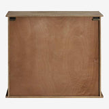 Kate and Laurel Barnhardt Decorative Wooden Wall Cabinet with Two Sliding Glass Doors, 30" x 28", Rustic Brown, Barndoor Modern Farmhouse Storage Kate and Laurel