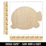 Kawaii Sad Blobfish Unfinished Wood Shape Piece Cutout for DIY Craft Projects - 1/4 Inch Thick - 6.25 Inch Size Sniggle Sloth