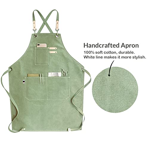 carrotez Adjustable Over sized Plus Size Canvas Apron with Pockets Men and Women Aprons carrotez