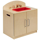 Flash Furniture Children's Wooden Kitchen Set - Stove, Sink and Refrigerator for Commercial or Home Use - Safe, Kid Friendly Design Flash Furniture