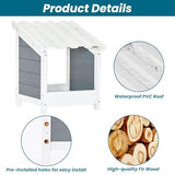 PETSFIT Nesting Boxes for Chicken Coop, Wood Single Compartment Chicken Nesting Boxes for Laying Eggs with PVC Roof for Hens, Ducks, and Poultry Petsfit