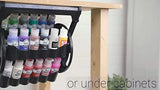Plaid Rotational Organizer Storage Container That Stores 24 Standard 2 fl oz Bottles of Acrylic Paint for DIY Arts and Crafts, 31100, Black Plaid