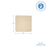 Blank Wood Square Plaques 6-inch x 6-inch, 1/4 Thick, Pack of 5 Round Edged, Small Wooden Signs for Crafts/Decor, by Woodpeckers Woodpeckers